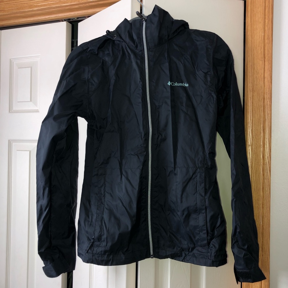Columbia Switchback Black Rain Jacket.